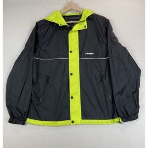 Stussy Men's Jacket Honeycomb Hooded Size Small Black‎ Vented Nylon